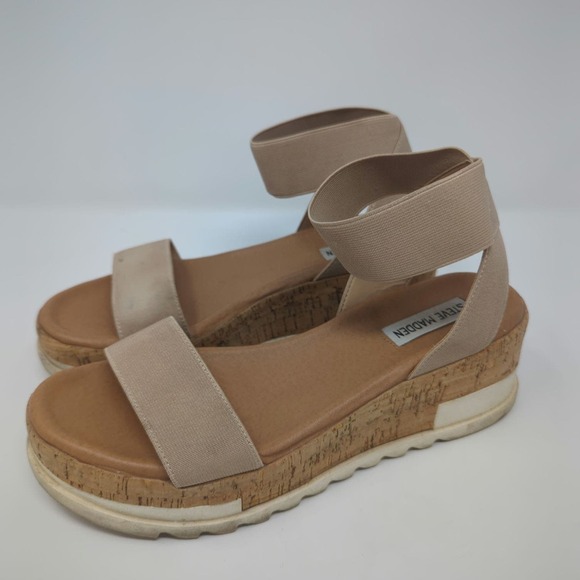 Steve Madden Shoes - Steve Madden Nude/Tan Espadrilles Strap Womens Size 8